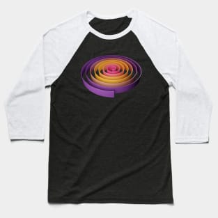 Spiral Shape Abstract Modern Art Baseball T-Shirt